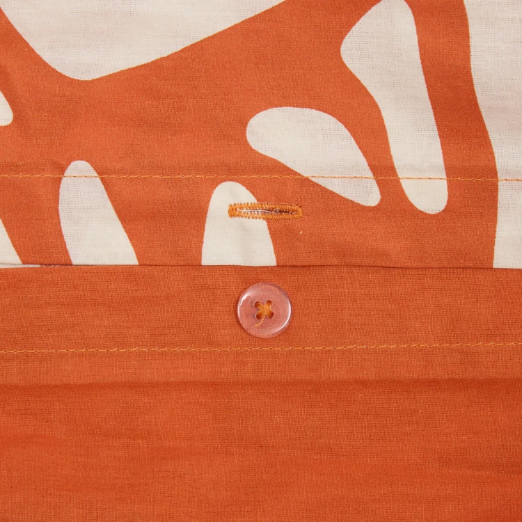 Conjunto de cama de 3 peças em algodão estampado com motivos vegetais