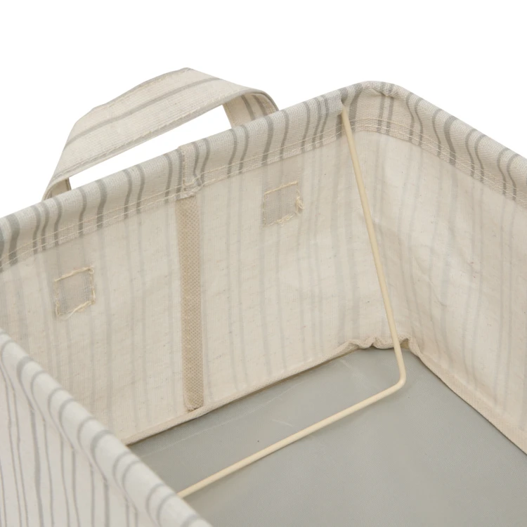 Panier de rangement en polyester avec cadre acier