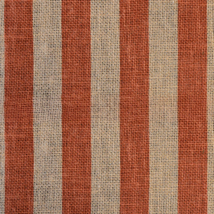 Tissu rayé en jute naturelle