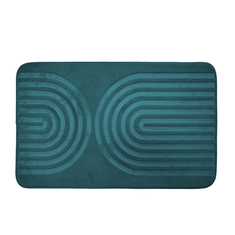 Tapis de bain antidérapant en microfibre à relief graphique