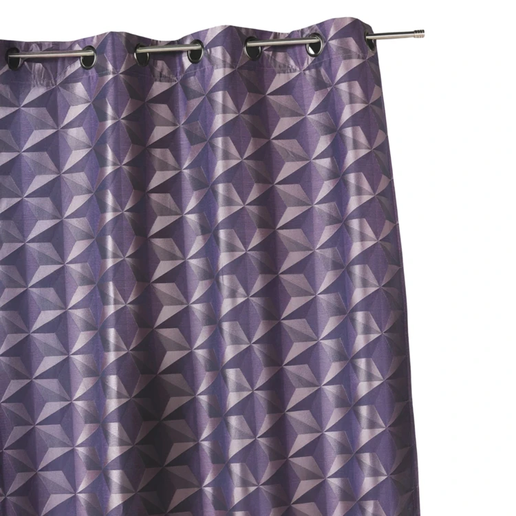 Cortina en jacquard con estampados geométricos