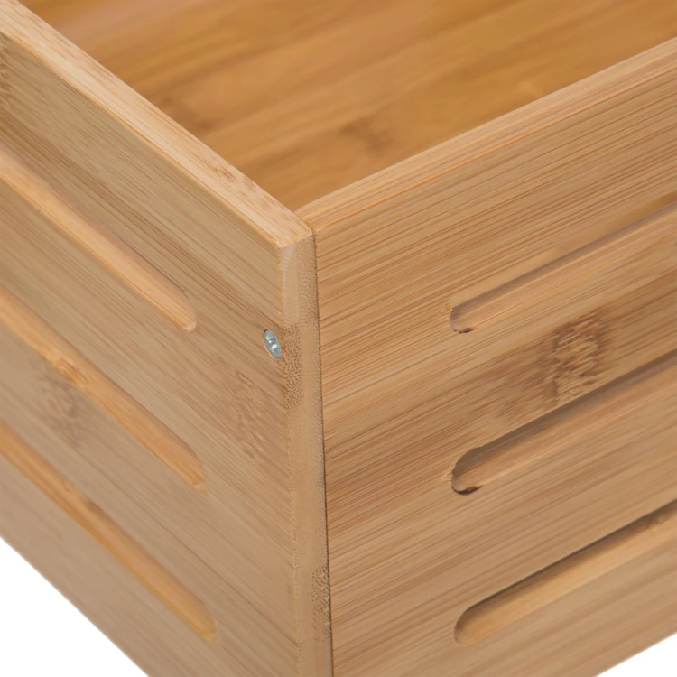 Panier de rangement en bambou naturel
