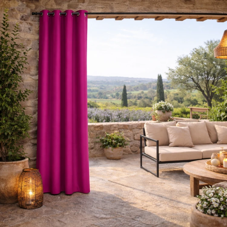 Rideau extérieur coloré résistant aux UV