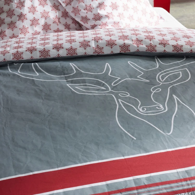 Juego de cama 3 piezas ciervo estilo montaña