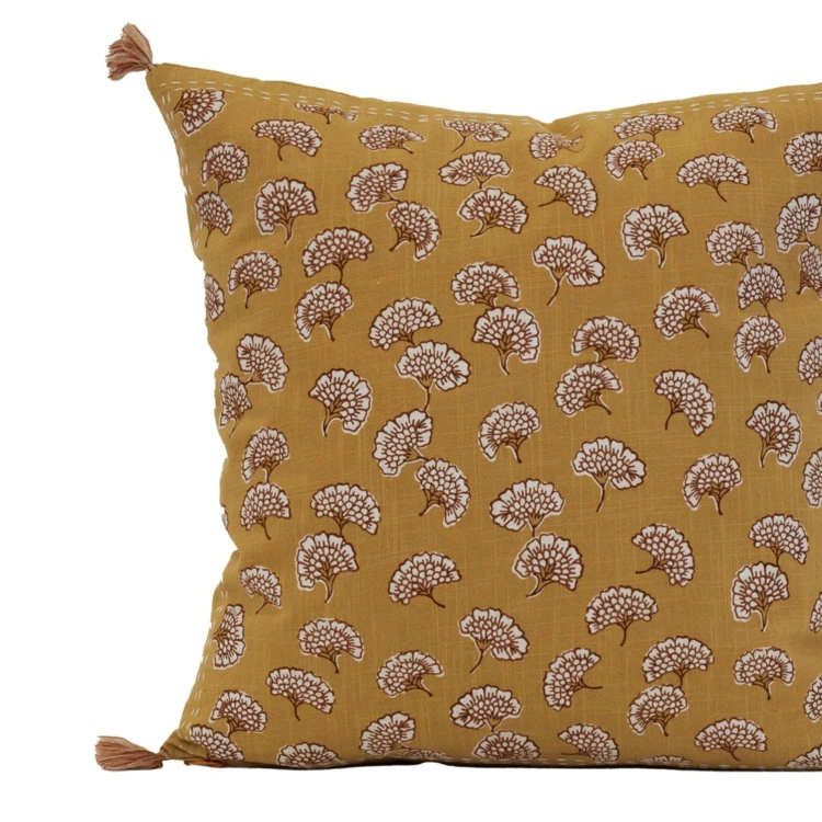 Coussin décoratif imprimé motif floral