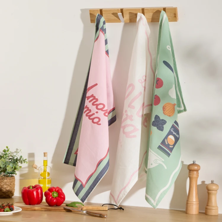 Lot de 3 torchons italien en coton
