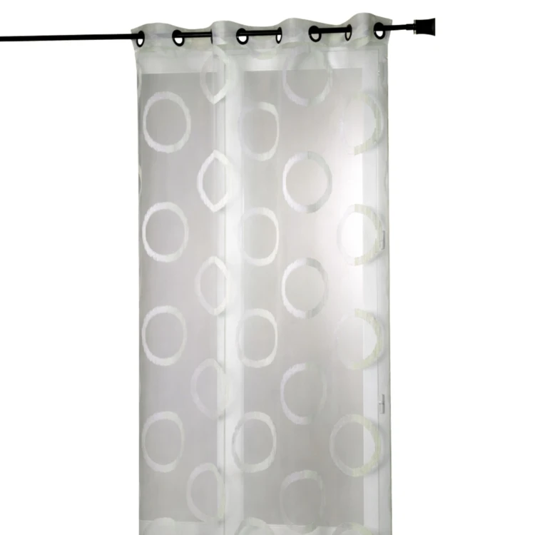 Voilage en organza jacquard ronds