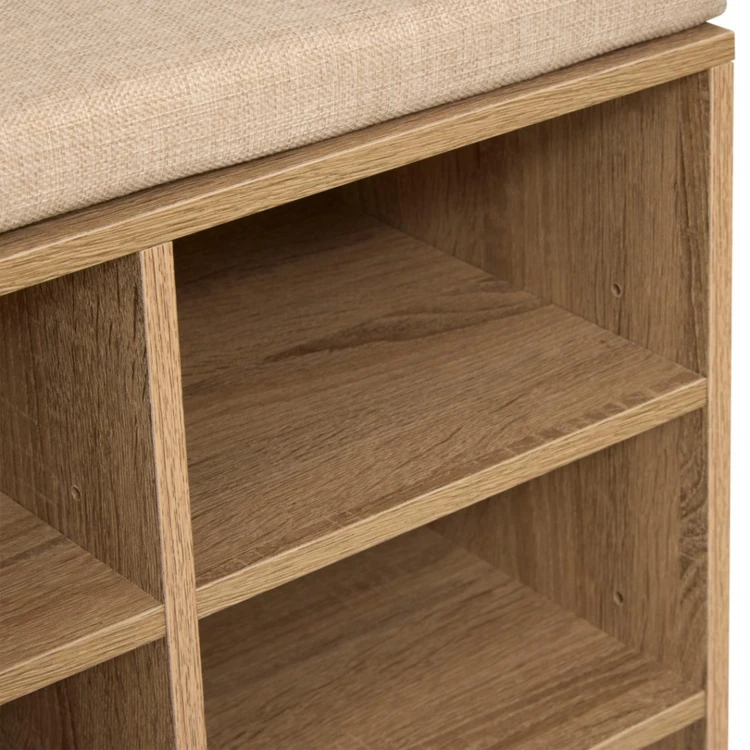 Banc range-chaussures avec assise et étagères modulables