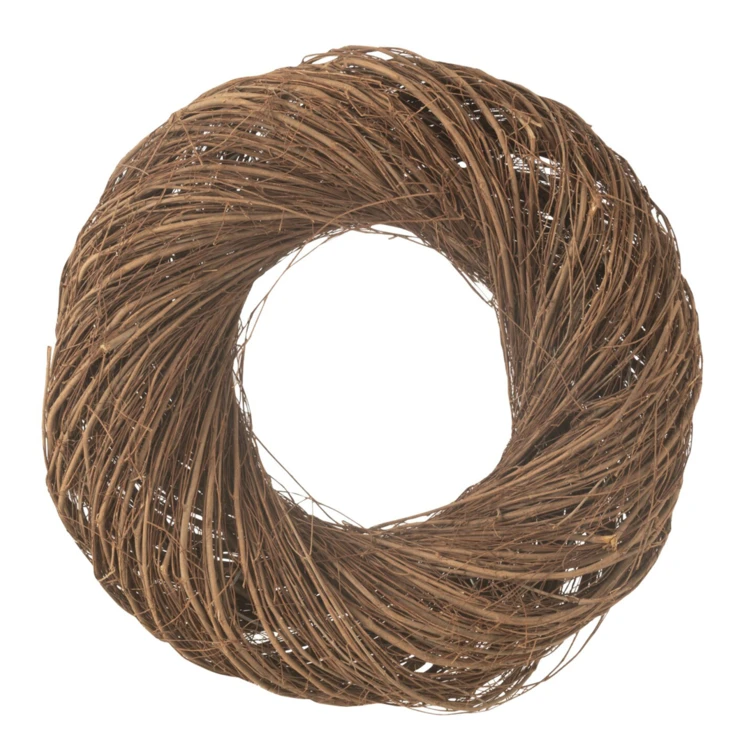 COURONNE ROND BRINDILLE SAULE NATUREL MEDIUM
