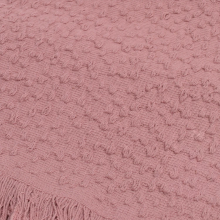 Plaid en coton jacquard à motif goutte d’eau