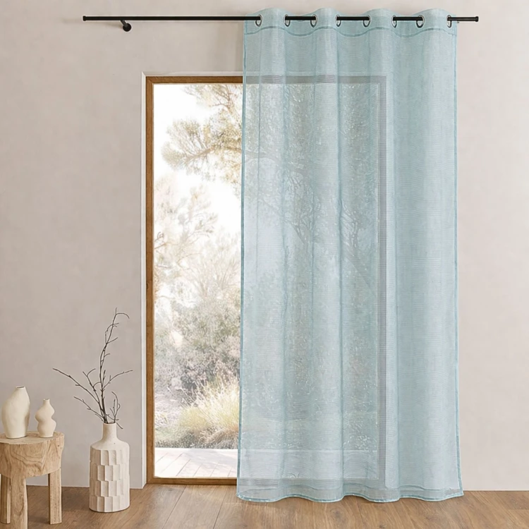 Voilage organza à fines rayures horizontales