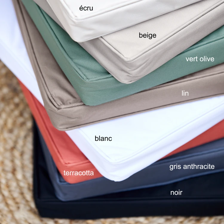 Galette de chaise extérieur imperméable et déhoussable