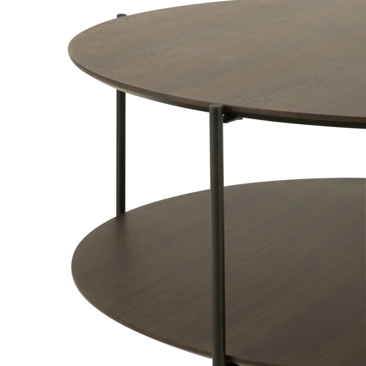 Mesa de centro de madera con estante abierto