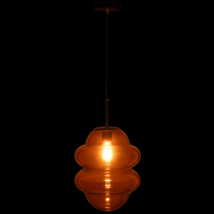 Suspension en verre fumé rétro