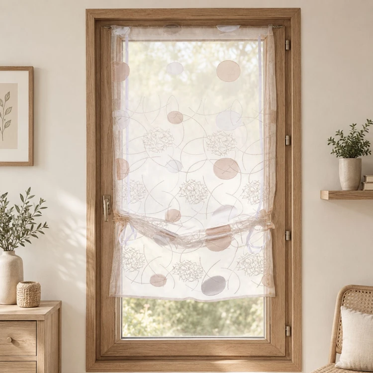 Kleiner Organza-Jacquard-Vorhang zum Hochziehen