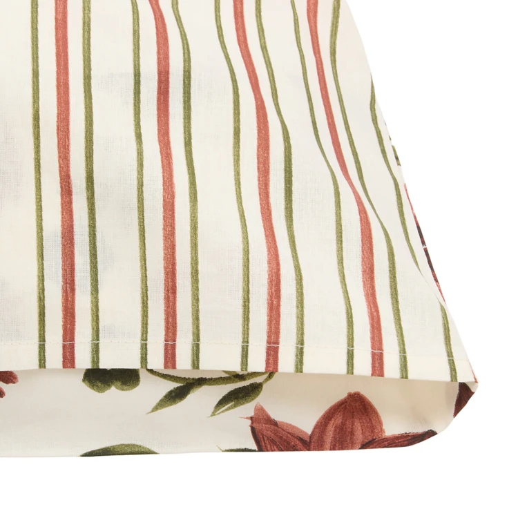 Conjunto de cama de 3 peças reversível, em algodão de 57 fios, com padrão floral