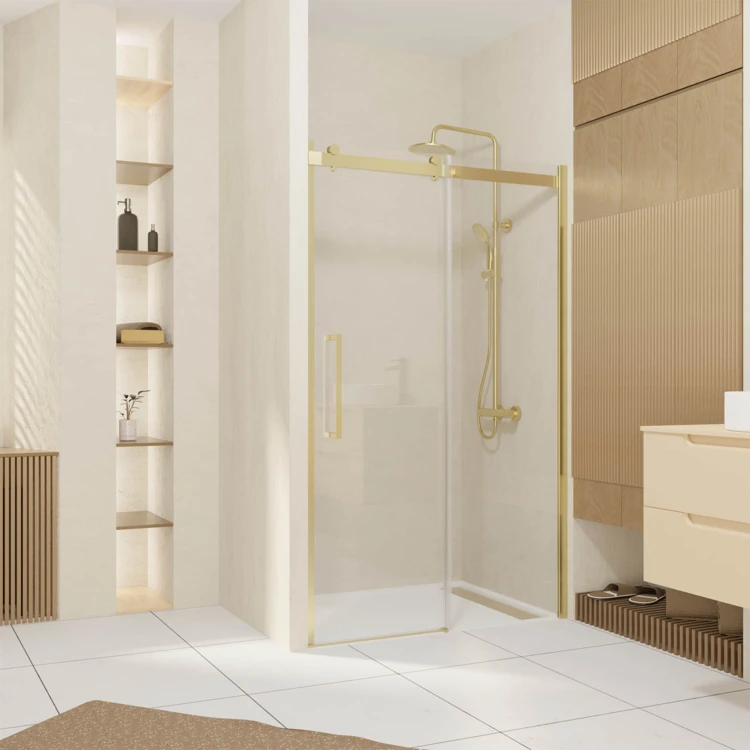 Porte de douche coulissante en verre trempé