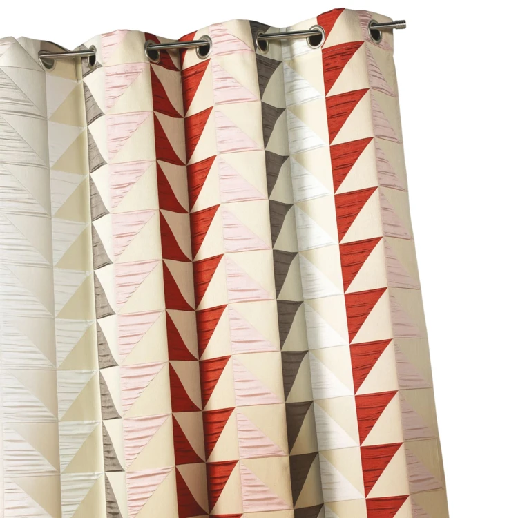 Rideau en jacquard imprimés triangulaires