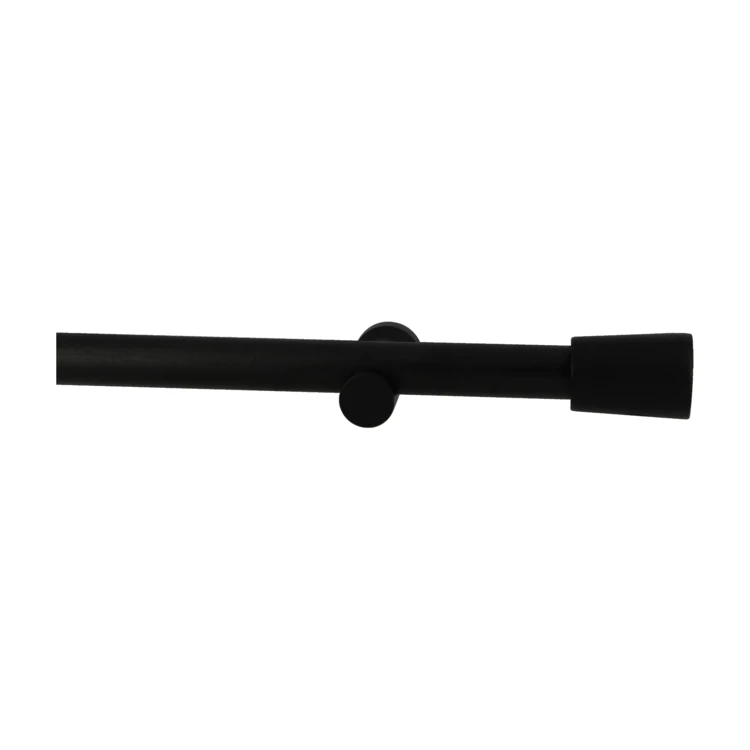 Kit tringle à rideaux en bois avec embout conique D28mm