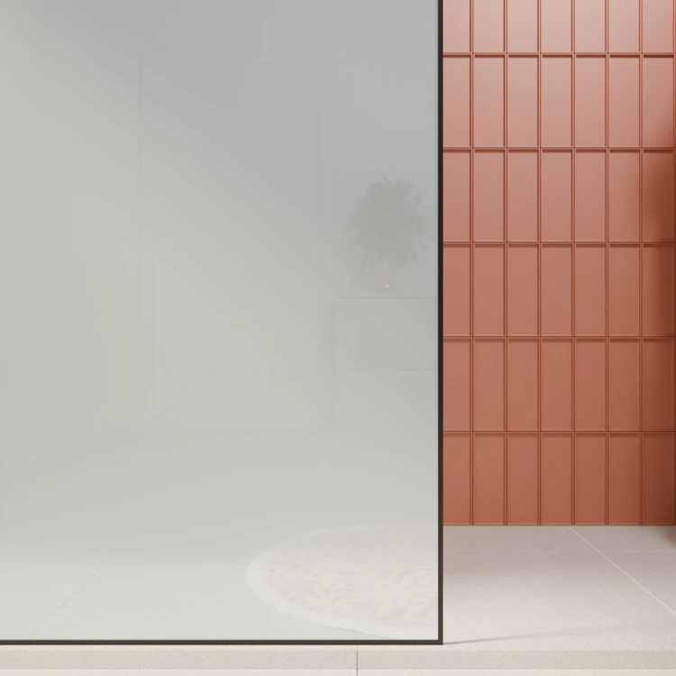 Paroi de douche en verre trempé effet brume