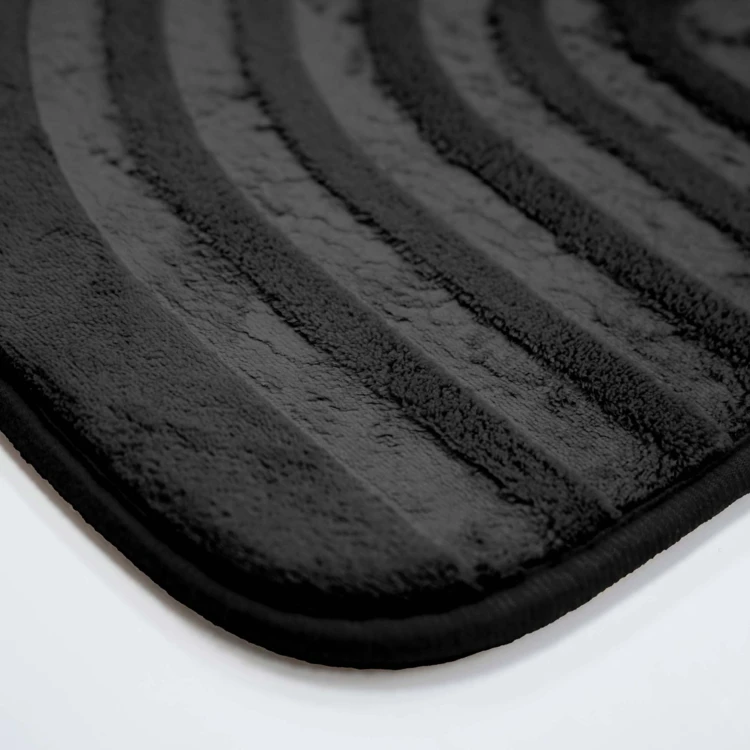 Tapis de bain antidérapant en microfibre à relief graphique