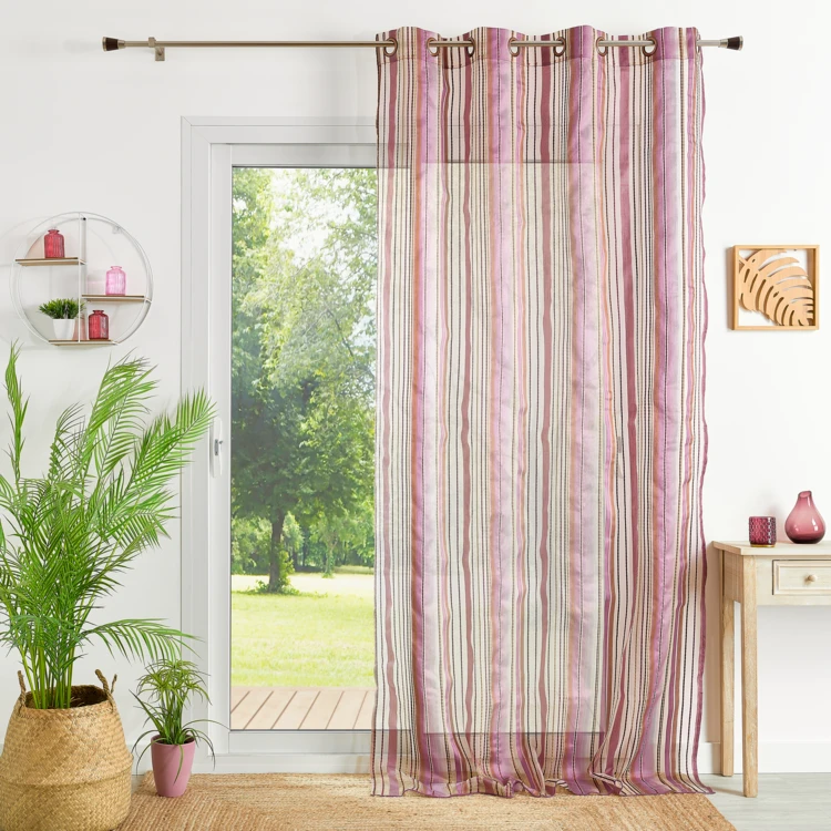Voilage en organza à rayures
