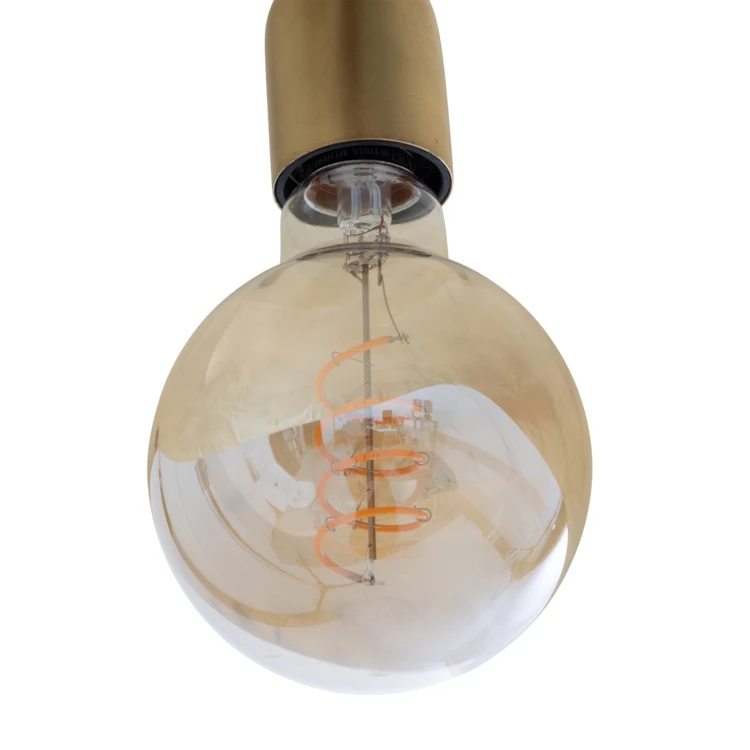 Suspension luminaire design en métal doré