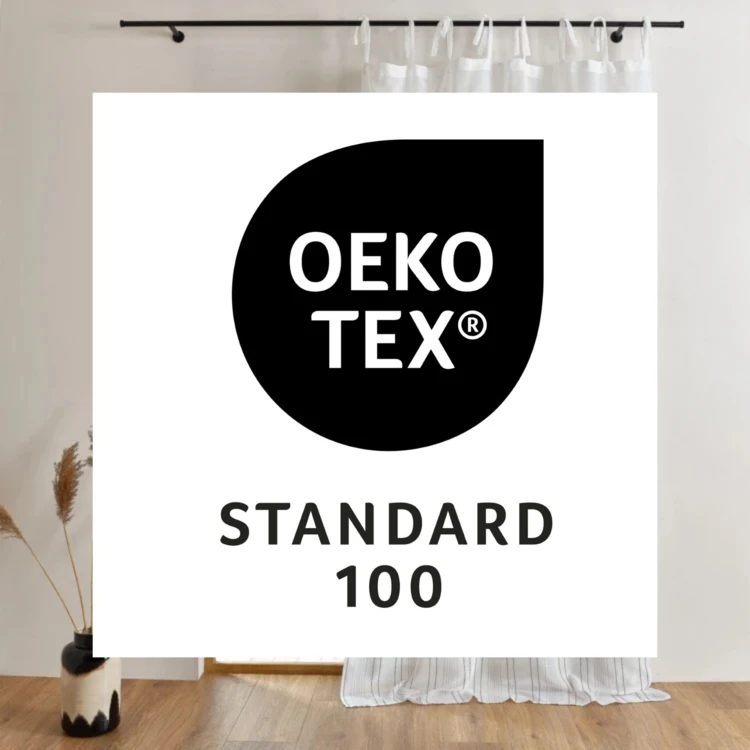 Geknoopt zeefgordijn met jute bekleding en afwerking
