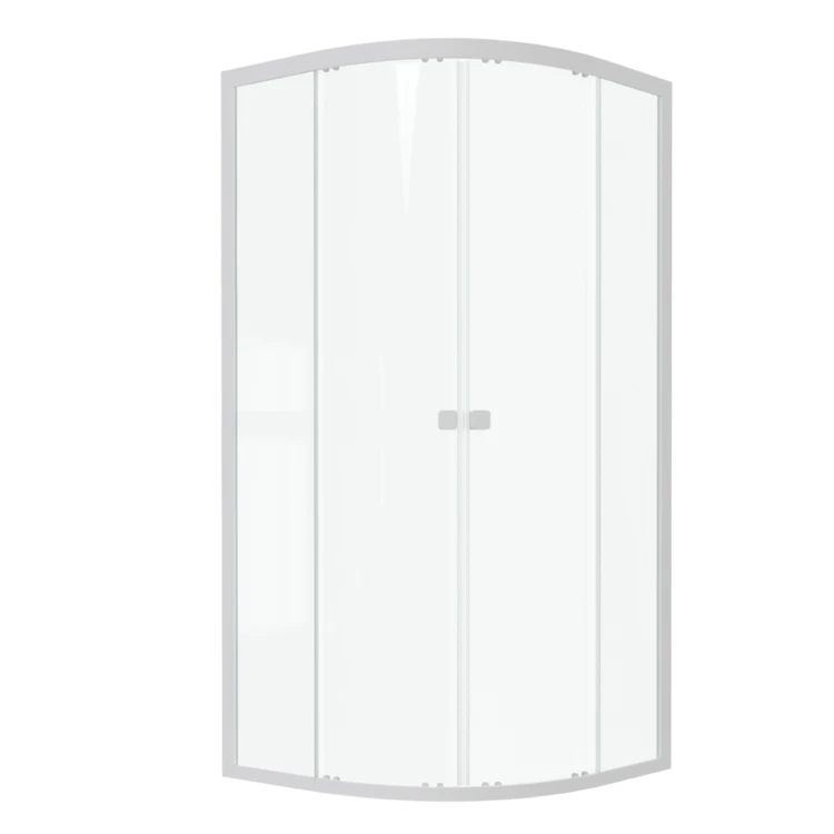 Porte de douche quart de cercle en verre trempé