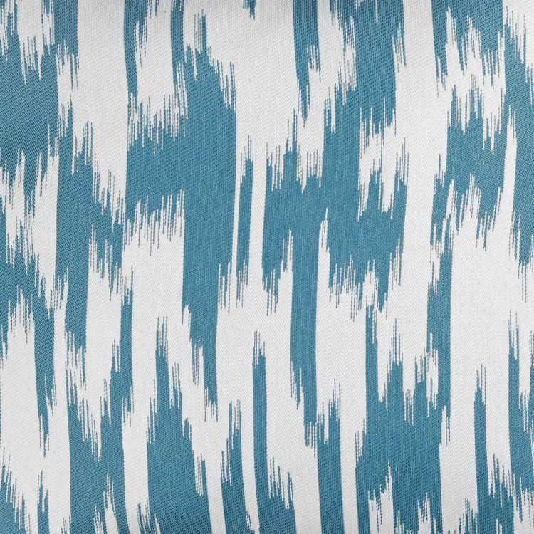 Rideau jacquard motif ikat en fils upcyclés