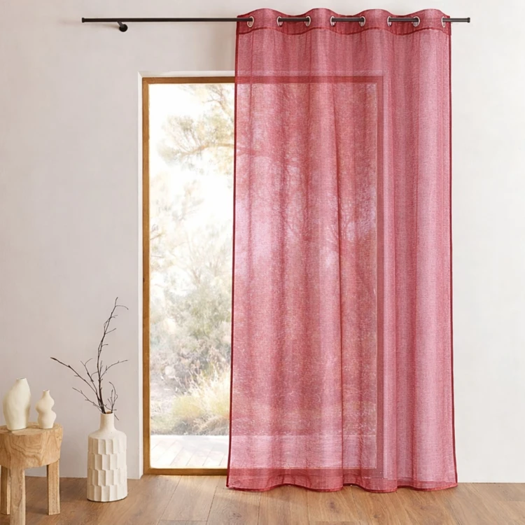 Voilage organza à fines rayures horizontales