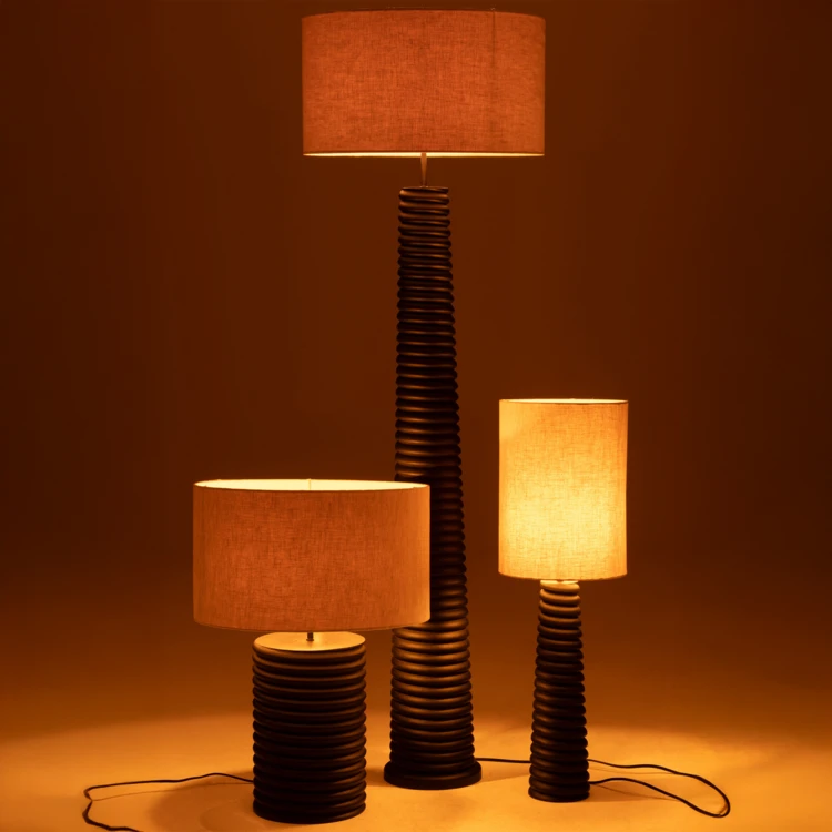 Lampe à poser abat-jour tissu