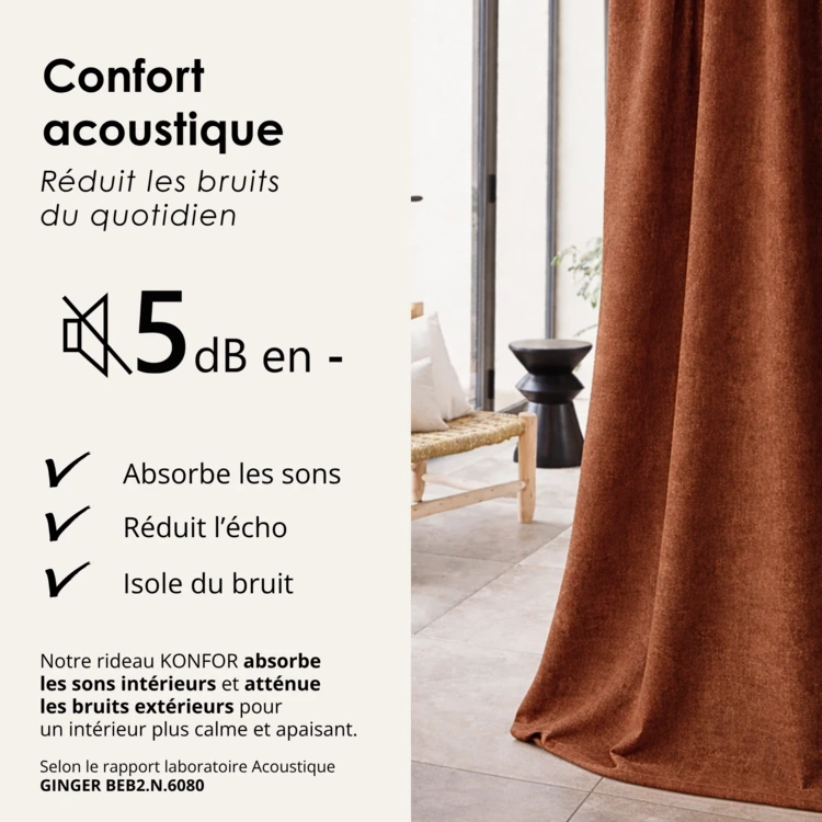 Tenda termoacustica e semioscurante KONFOR