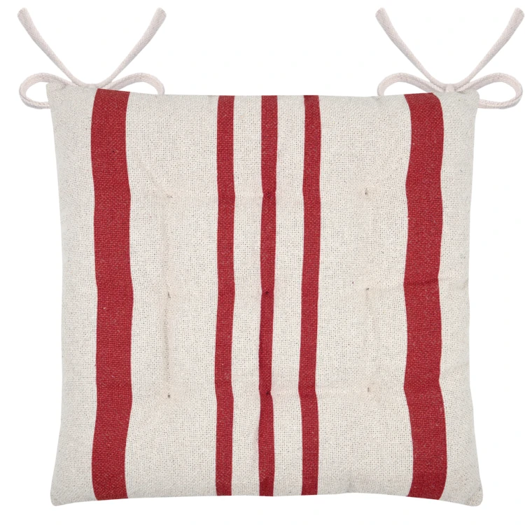 Galette de chaise à rayures