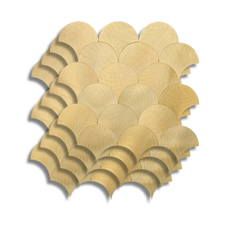 Crédence adhésive murale 3D effet écailles 4 pièces