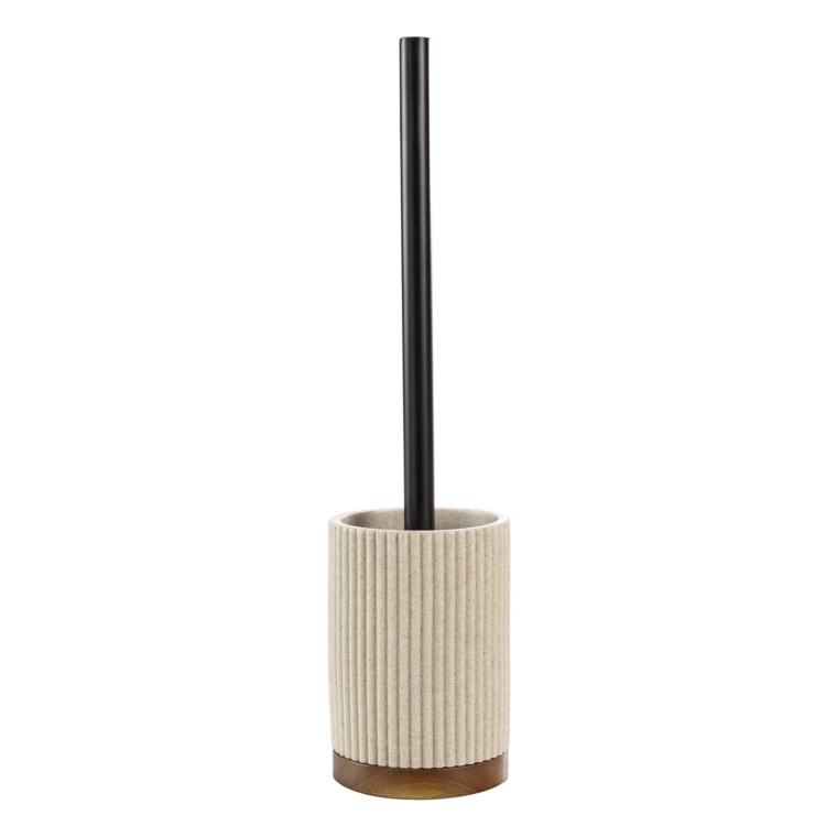 Brosse WC en acacia