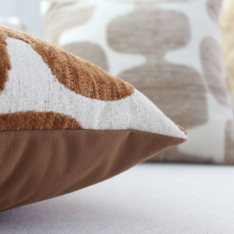 Coussin décoratif déhoussable jacquard motif moderne