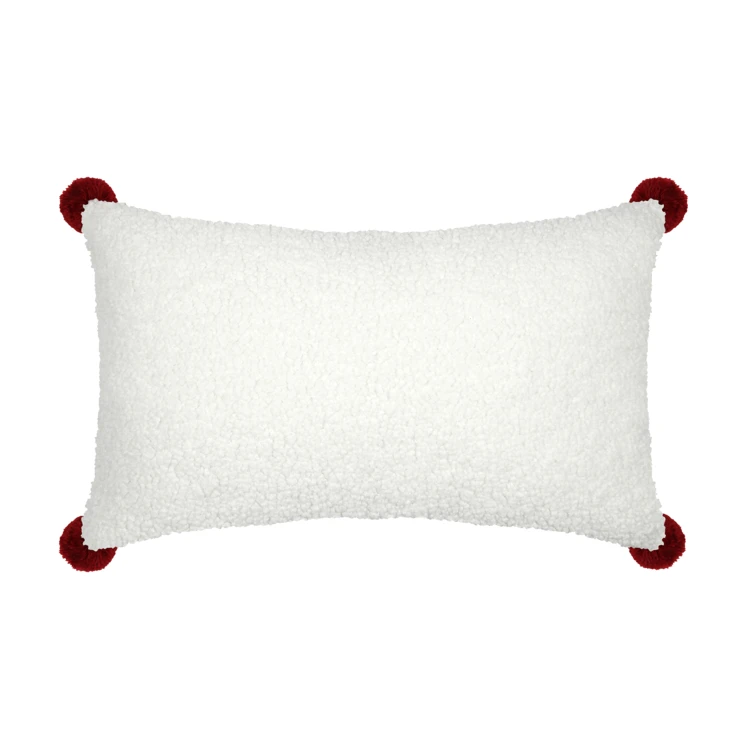 Coussin flocons montagne en bouclette