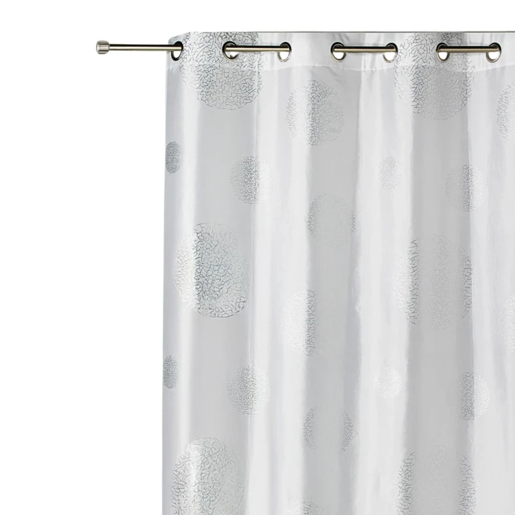 Rideau ameublement en Taffetas imprimé Argent