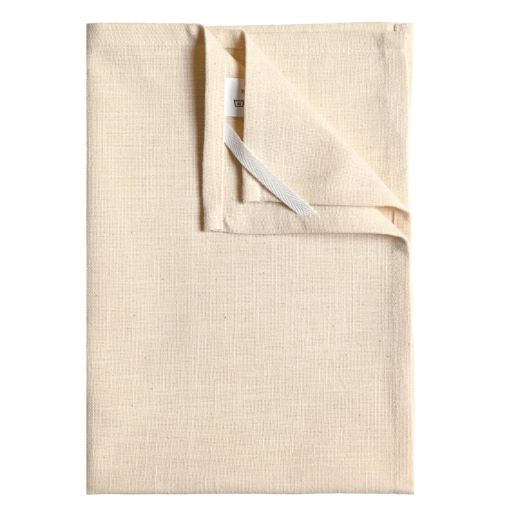 Torchon de cuisine en coton uni aspect tissé