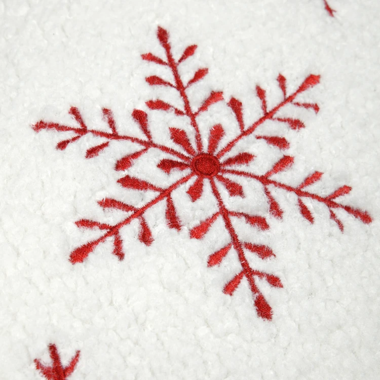 Coussin flocons montagne en bouclette