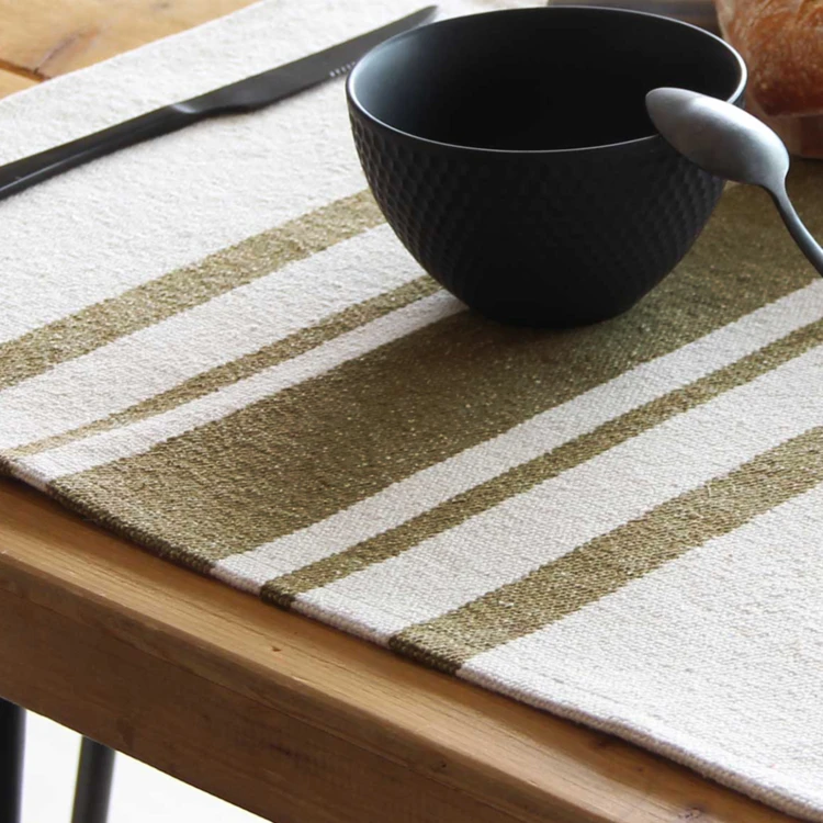 Lot de 4 Sets de table coton épais Rustique