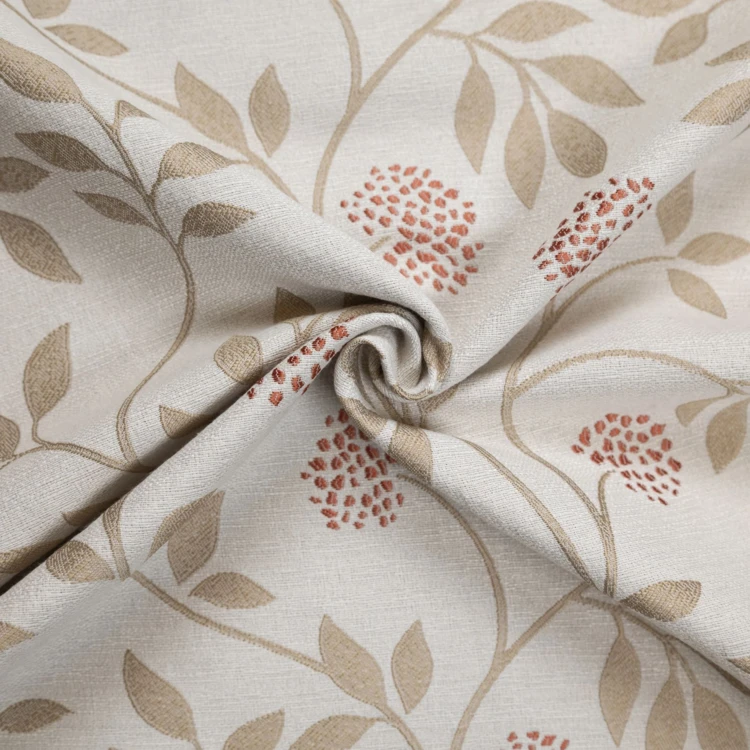 Rideau jacquard polycoton motifs végétaux