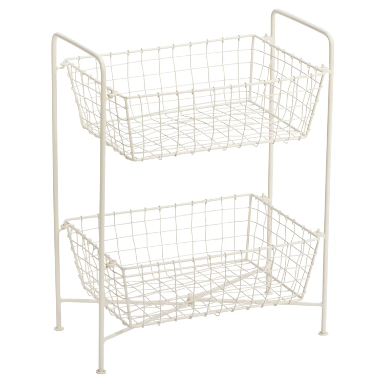 Étagère de rangement en fer avec paniers