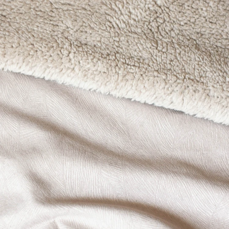 Jeté de lit Réversible Polaire/Motif Jacquard