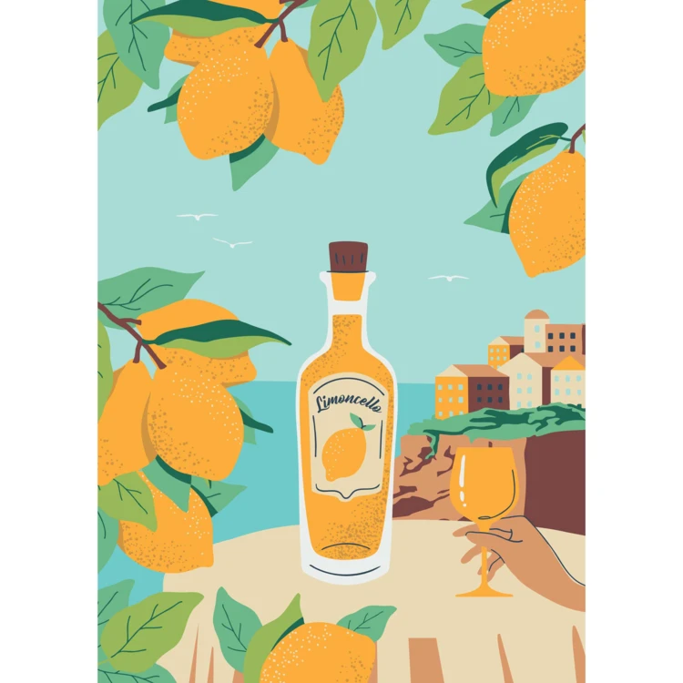 3er-Set Geschirrtücher Limoncello