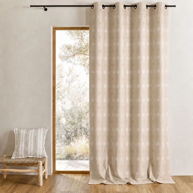Rideau d'ameublement en jacquard pois bimbo