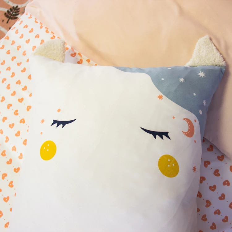 Kinderbettwäsche Einhorn mit Kuscheltier-Tasche