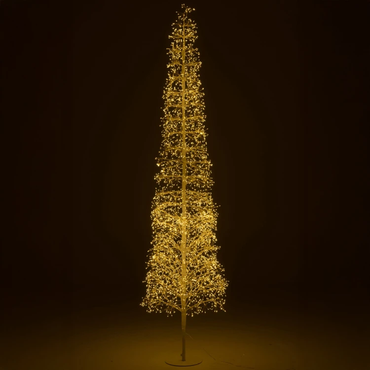 ARBRE LED LUMIÈRES BLANC CHAUD FER NOIR EXTRA LARGE