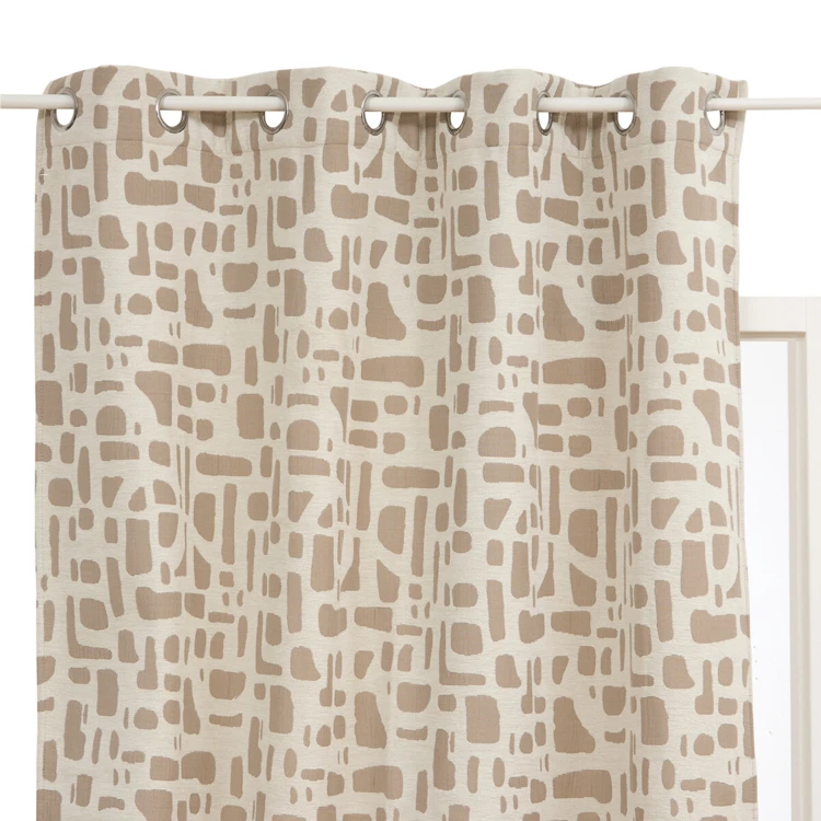 Cortina isolante jacquard com ilhós